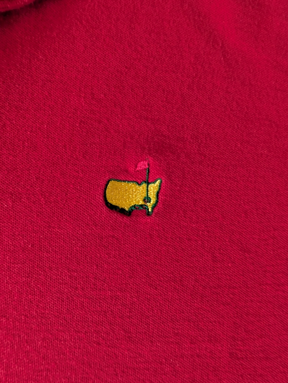 Masters Collection 100% Cotton Mens Golf Polo Shirt Red Sz L Embroidered - Picture 5 of 9